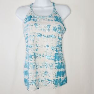 Athleta Racerback Shibori Tie Dye Workout Tank Top with Built-in Bra Size ST